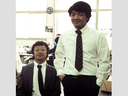 With Mr. Yoshihiko Takahashi during Art Collage days